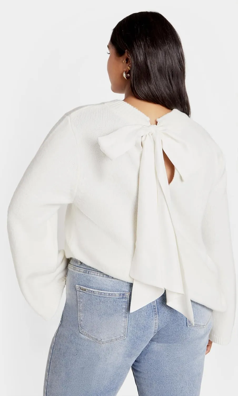 City Chic Women's Plus Size Bow Back Jumper