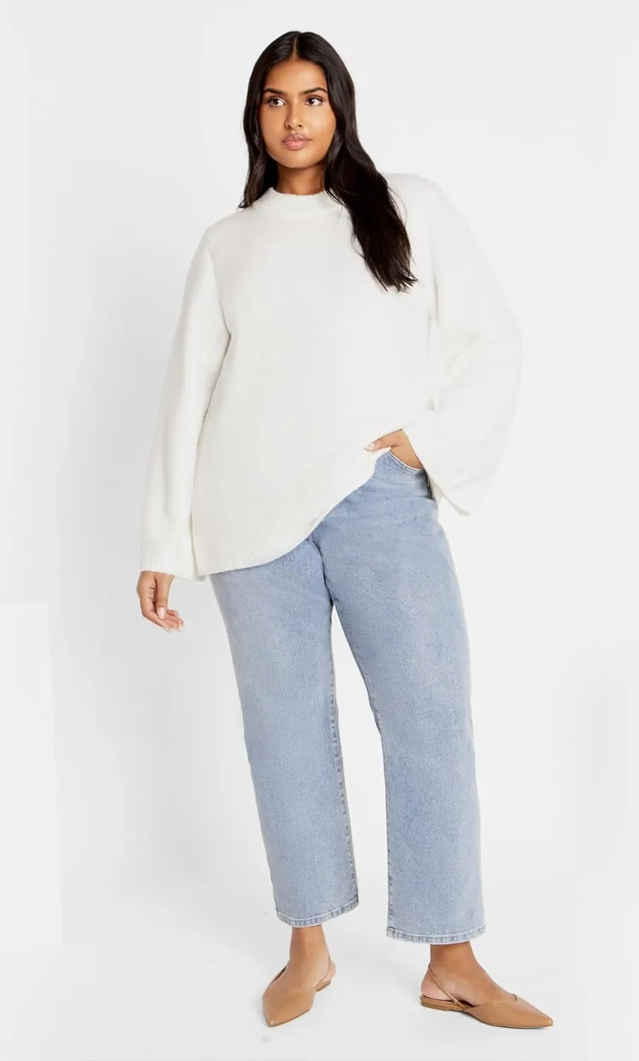 City Chic Women's Plus Size Bow Back Jumper