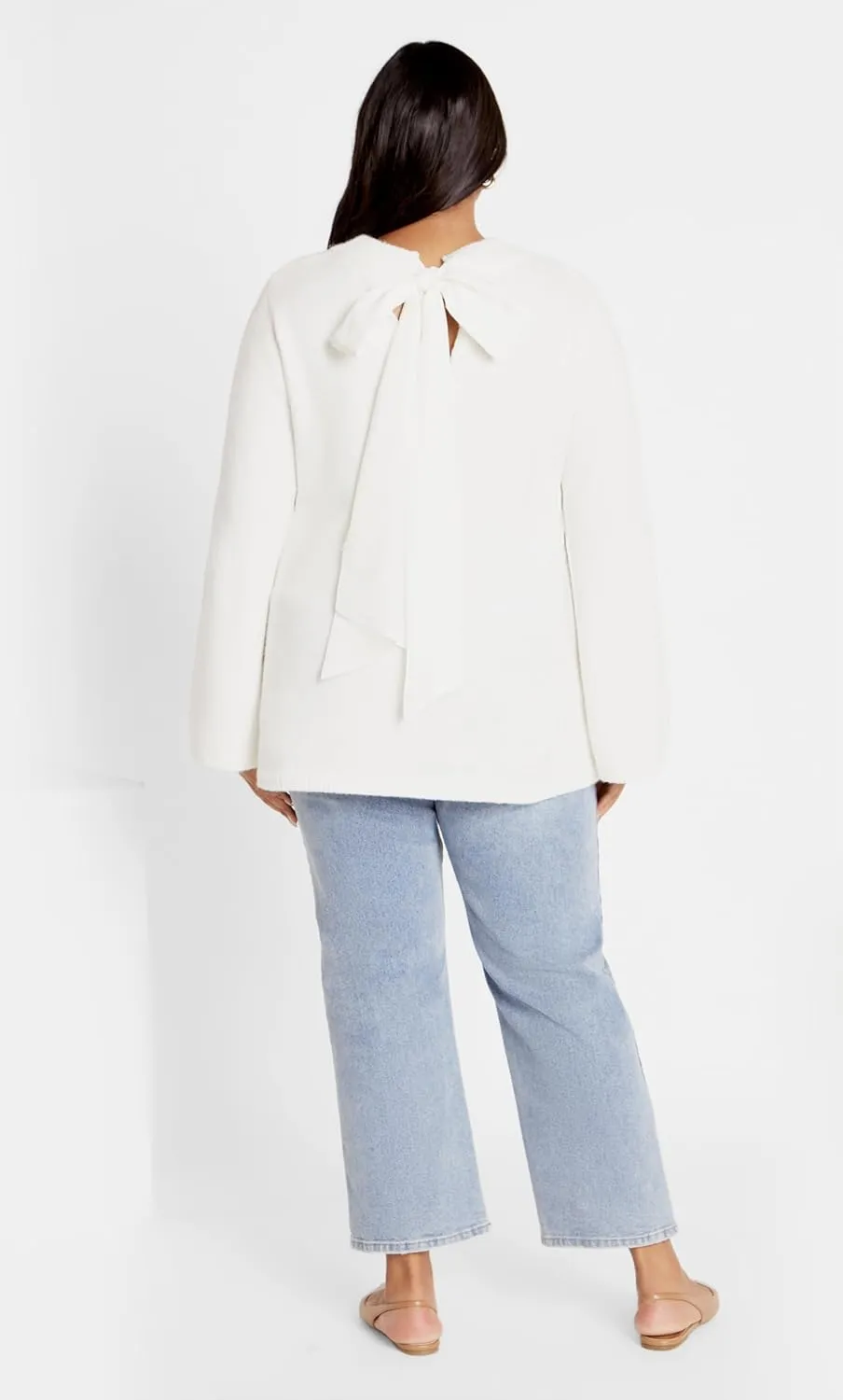 City Chic Women's Plus Size Bow Back Jumper
