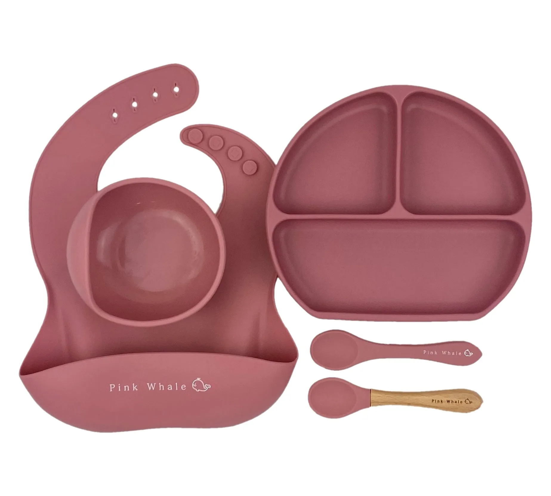 CLEARANCE SALE Silicone Dinnerware set (Dusty Rose)