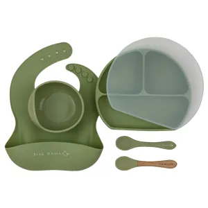 CLEARANCE SALE Silicone Dinnerware set (Sage Green)