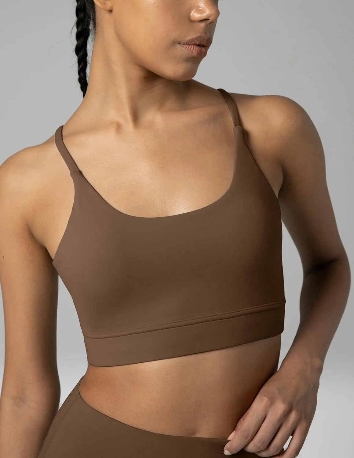 Colorfulkoala Women's Dreamlux Bowknot Strappy Sports Bras Light Impact Workout Yoga Tops