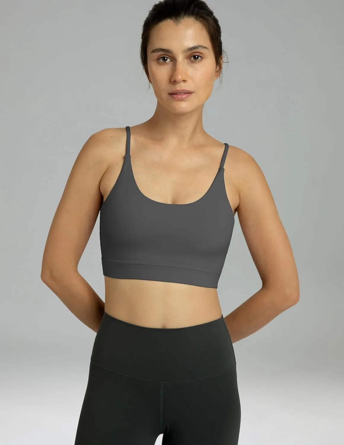 Colorfulkoala Women's Dreamlux Bowknot Strappy Sports Bras Light Impact Workout Yoga Tops
