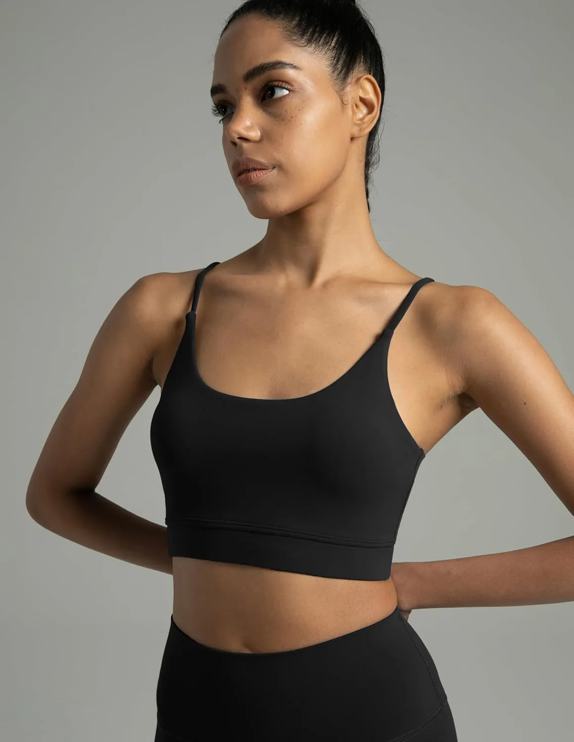 Colorfulkoala Women's Dreamlux Bowknot Strappy Sports Bras Light Impact Workout Yoga Tops