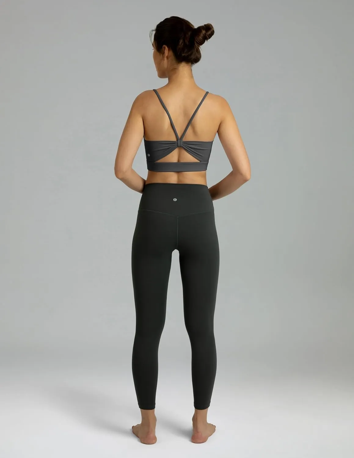 Colorfulkoala Women's Dreamlux Bowknot Strappy Sports Bras Light Impact Workout Yoga Tops
