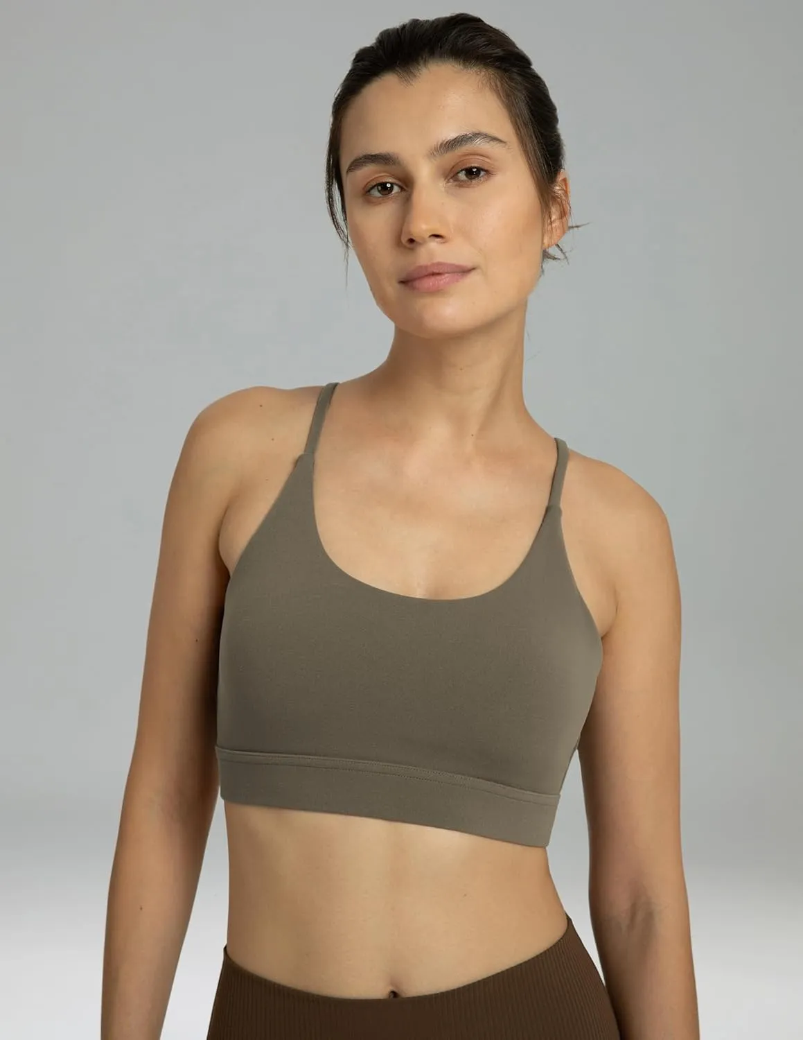 Colorfulkoala Women's Dreamlux Bowknot Strappy Sports Bras Light Impact Workout Yoga Tops