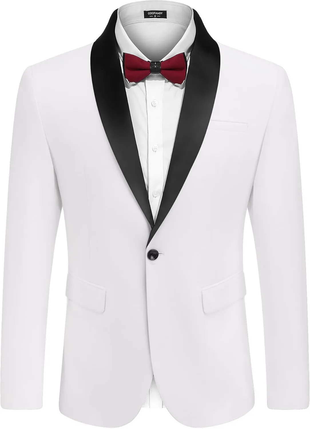 COOFANDY Mens Tuxedo Jacket Wedding Suit Jacket Slim Fit Blazer Jacket for Dinner, Prom, Party