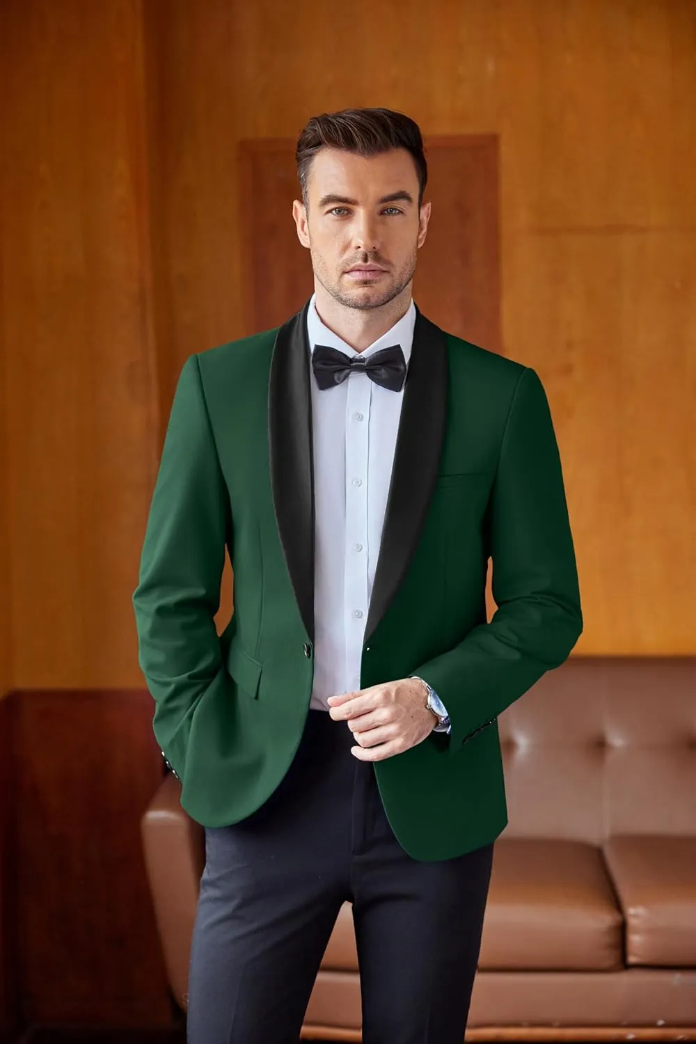 COOFANDY Mens Tuxedo Jacket Wedding Suit Jacket Slim Fit Blazer Jacket for Dinner, Prom, Party