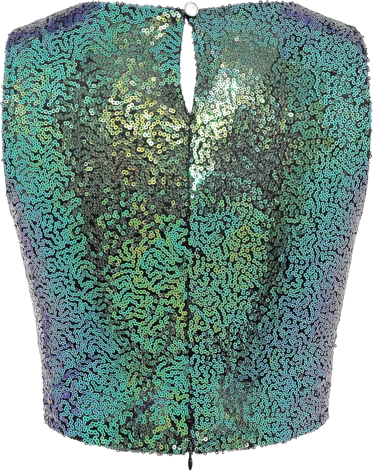 Coucoland Cropped Tank Top for Women - Womens Summer Sparkle Sequin Glitter Slimming Tops Camisole Trendy