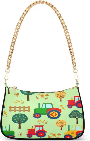 Cute Tractors Fresh Green Womens Purse, Cute Shoulder Purse