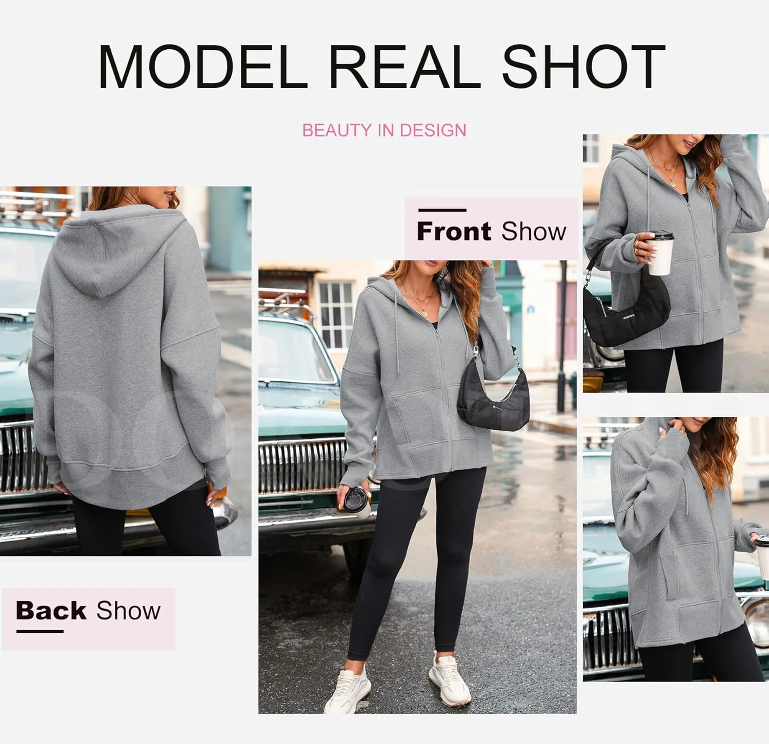 Dokotoo Womens Casual Drawstring Zip Up Thick Hoodies Long Sleeve Fleece Sweatshirts Solid Jacket Coat with Pockets