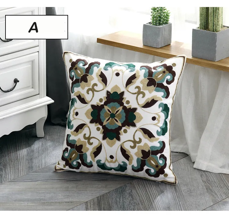 Ethnic Home Decoration Embroidered Cushion Cover