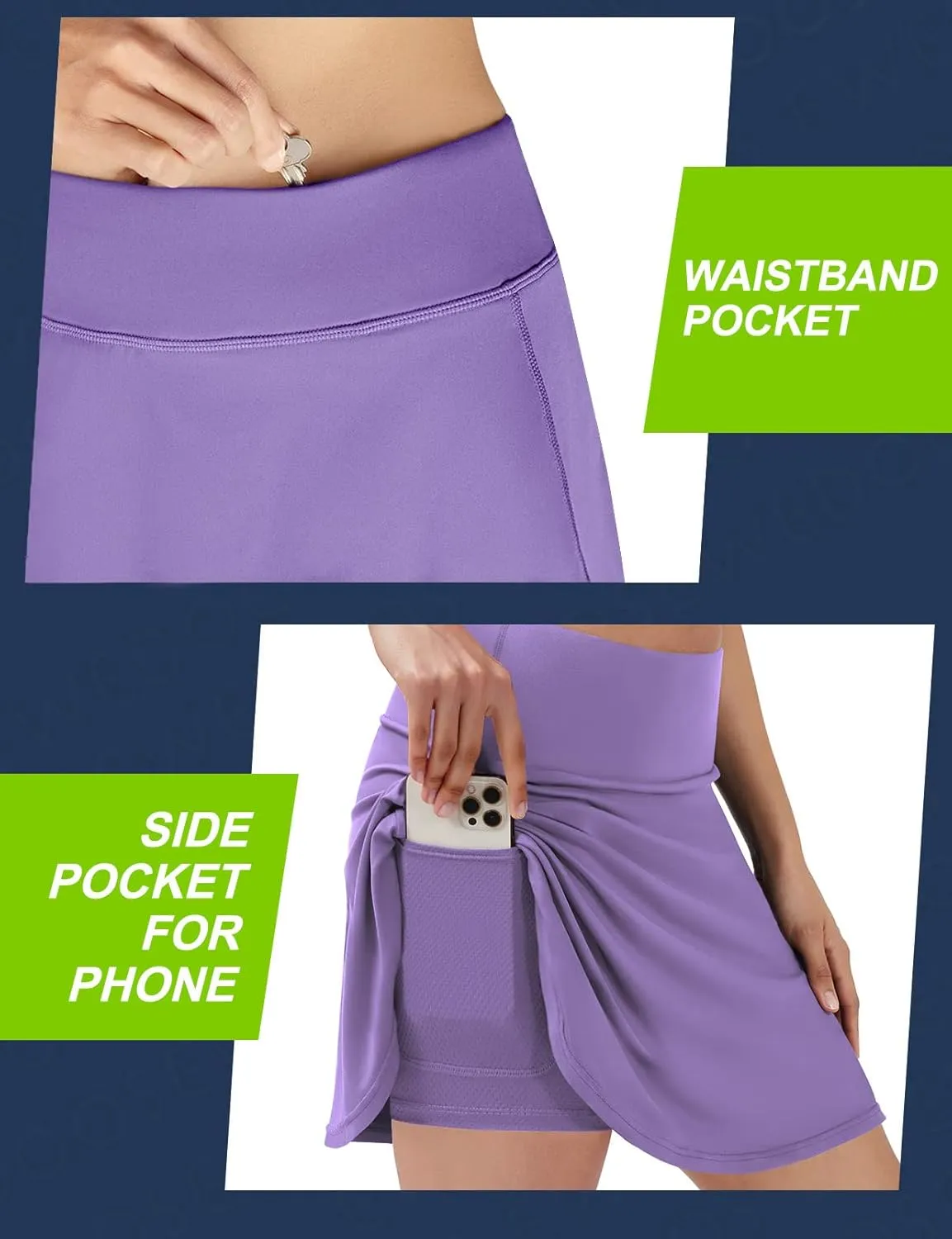 Ewedoos Tennis Skirt Womens Skorts with Pockets Shorts Tennis Skirts for Women Athletic Golf Running Pickleball