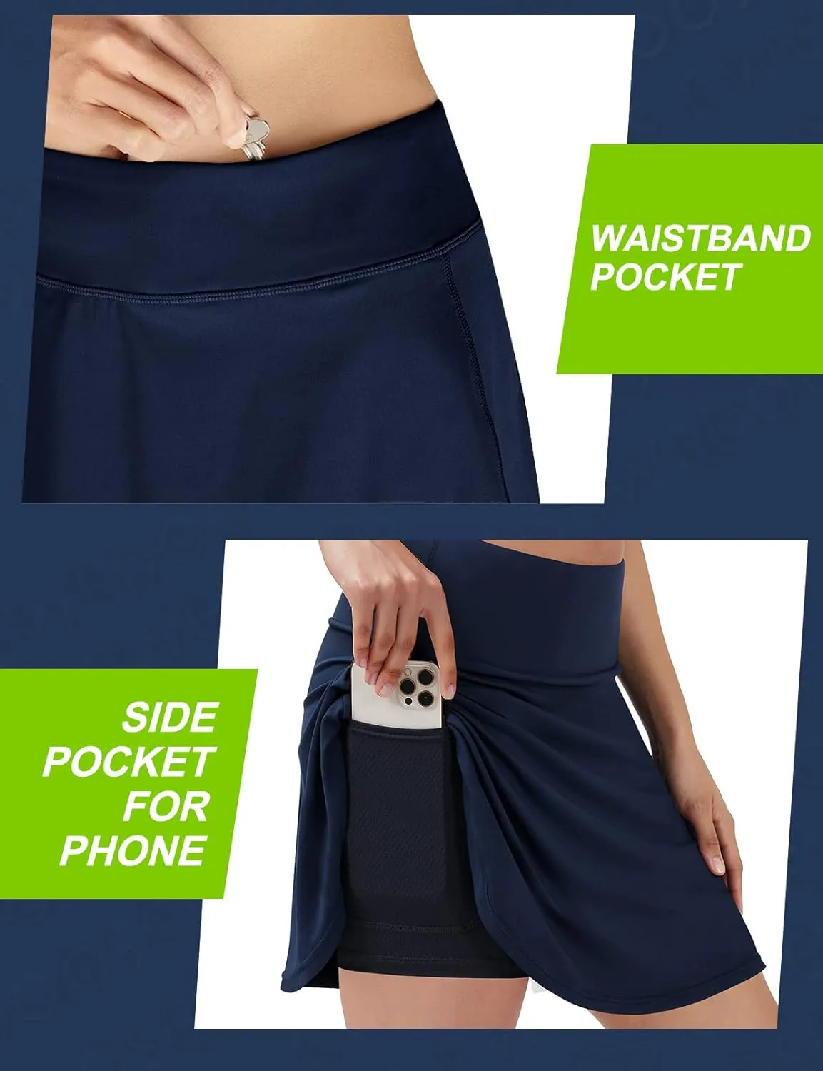 Ewedoos Tennis Skirt Womens Skorts with Pockets Shorts Tennis Skirts for Women Athletic Golf Running Pickleball