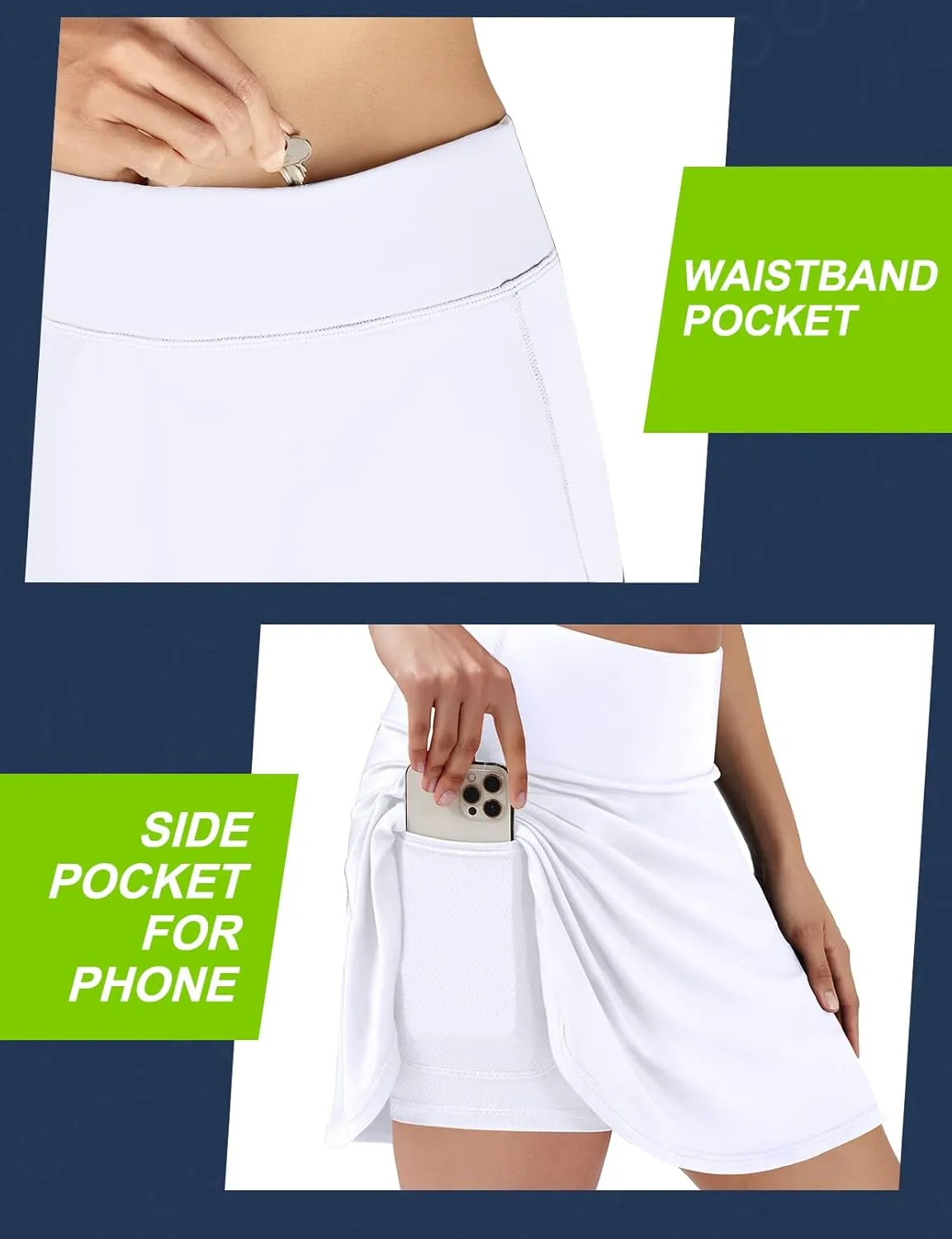 Ewedoos Tennis Skirt Womens Skorts with Pockets Shorts Tennis Skirts for Women Athletic Golf Running Pickleball