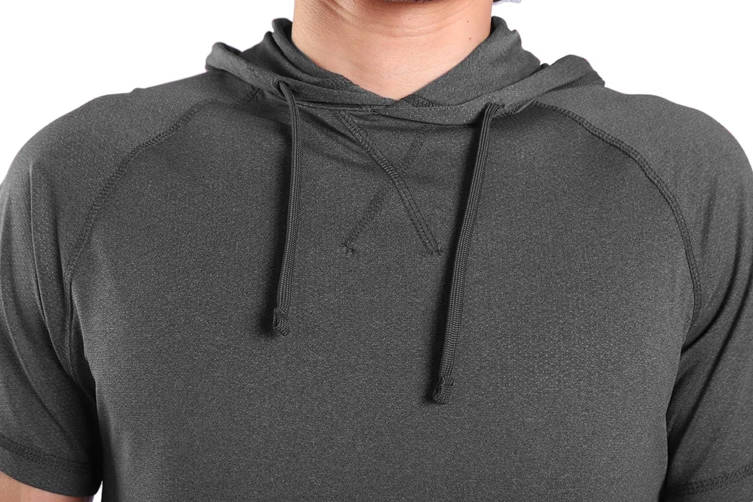 Facitisu Mens Casual Athletic Hoodies Sport Workout Lightweight Quick Dry Mositure Wicking Performance T-Shirt