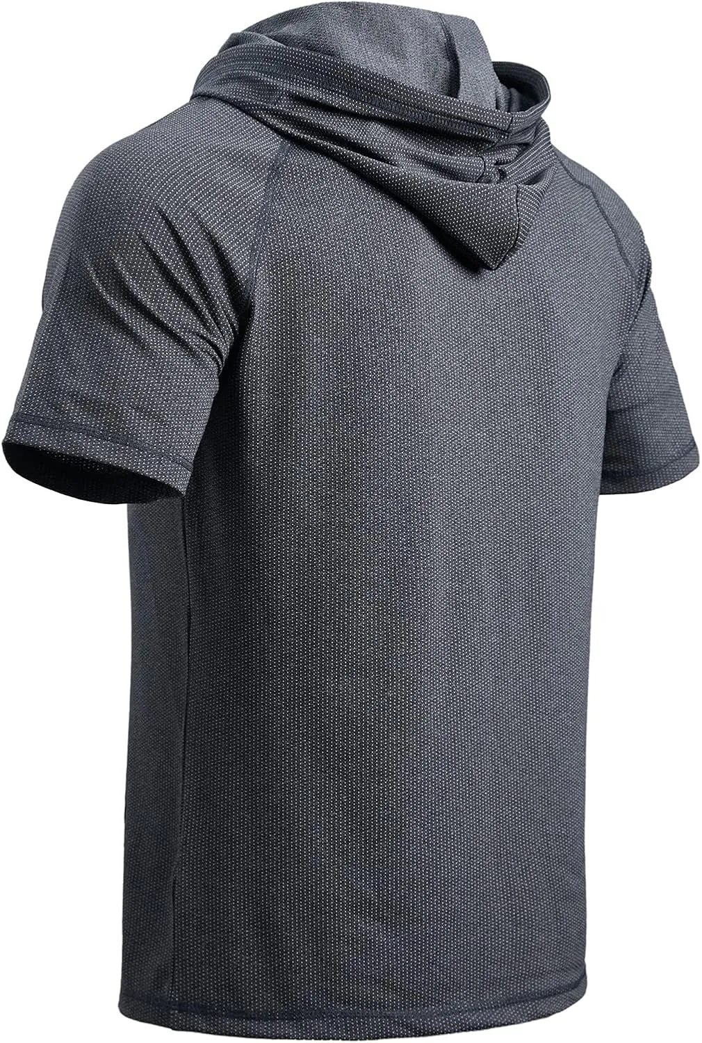 Facitisu Mens Casual Athletic Hoodies Sport Workout Lightweight Quick Dry Mositure Wicking Performance T-Shirt