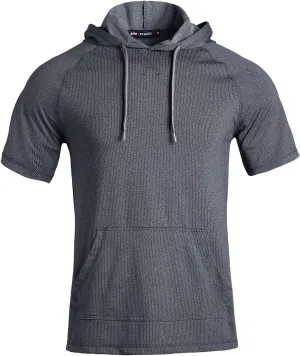 Facitisu Mens Casual Athletic Hoodies Sport Workout Lightweight Quick Dry Mositure Wicking Performance T-Shirt
