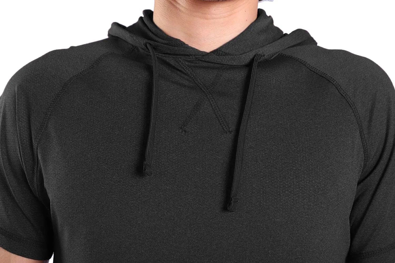 Facitisu Mens Casual Athletic Hoodies Sport Workout Lightweight Quick Dry Mositure Wicking Performance T-Shirt