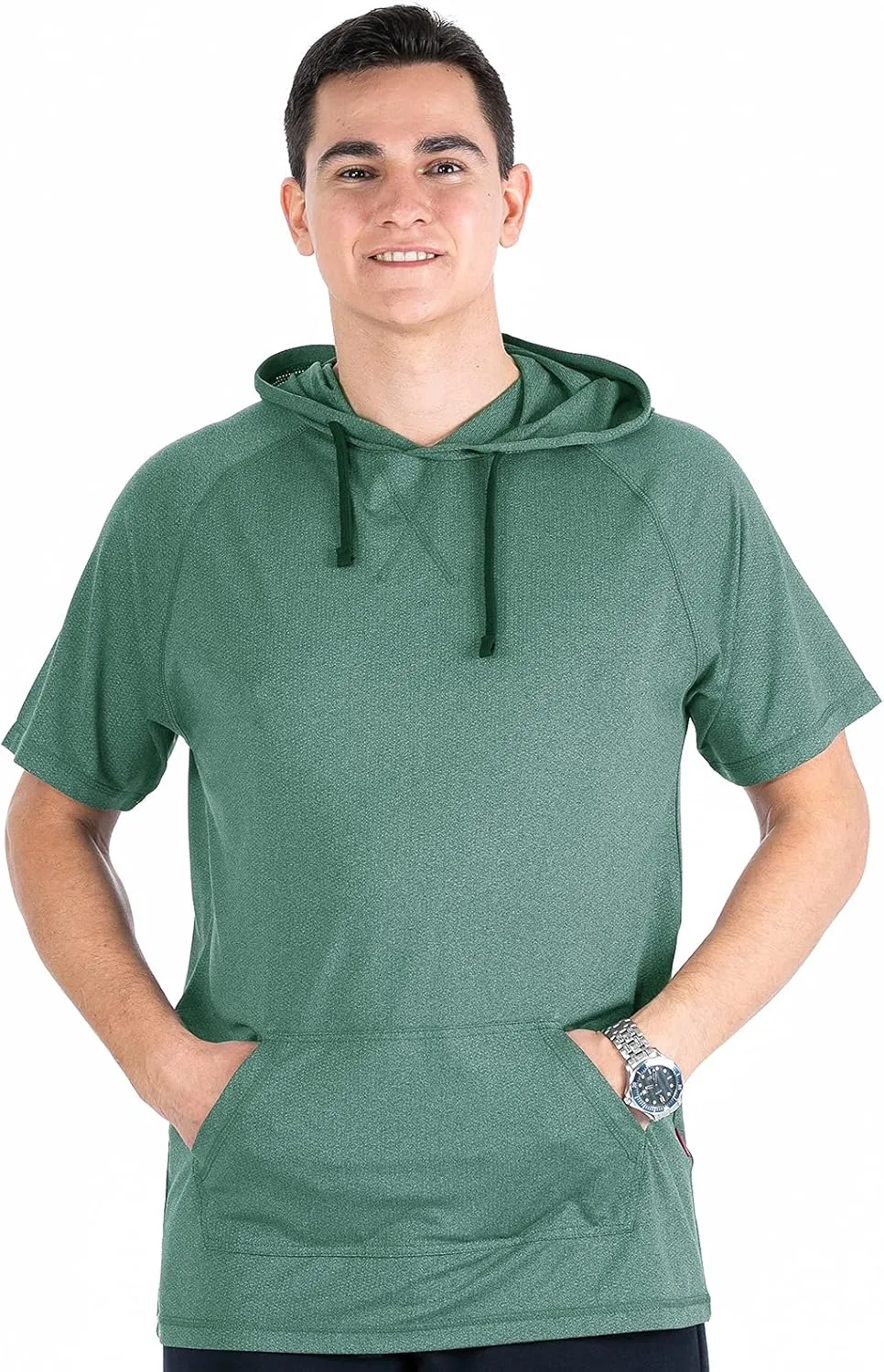 Facitisu Mens Casual Athletic Hoodies Sport Workout Lightweight Quick Dry Mositure Wicking Performance T-Shirt