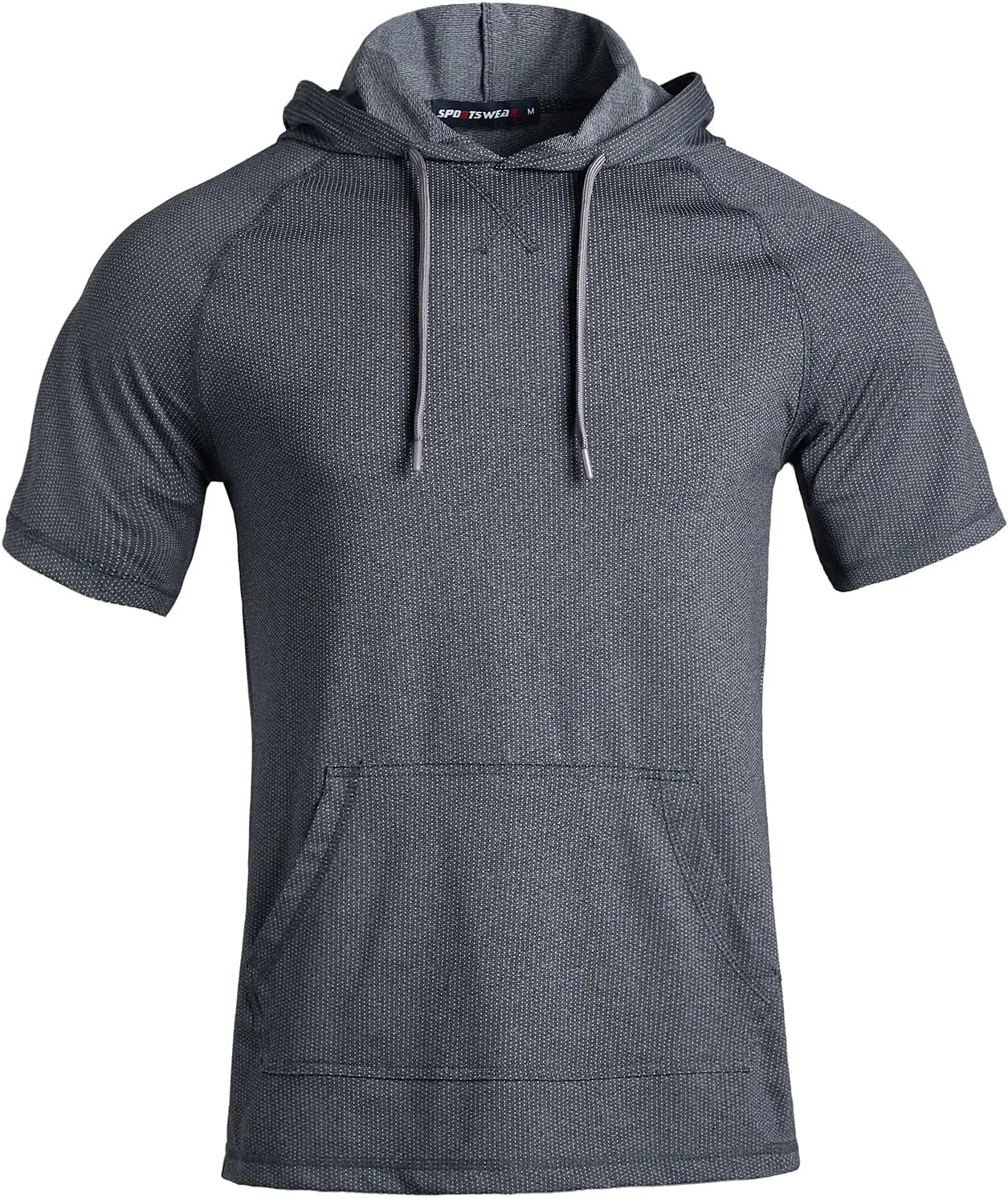Facitisu Mens Casual Athletic Hoodies Sport Workout Lightweight Quick Dry Mositure Wicking Performance T-Shirt