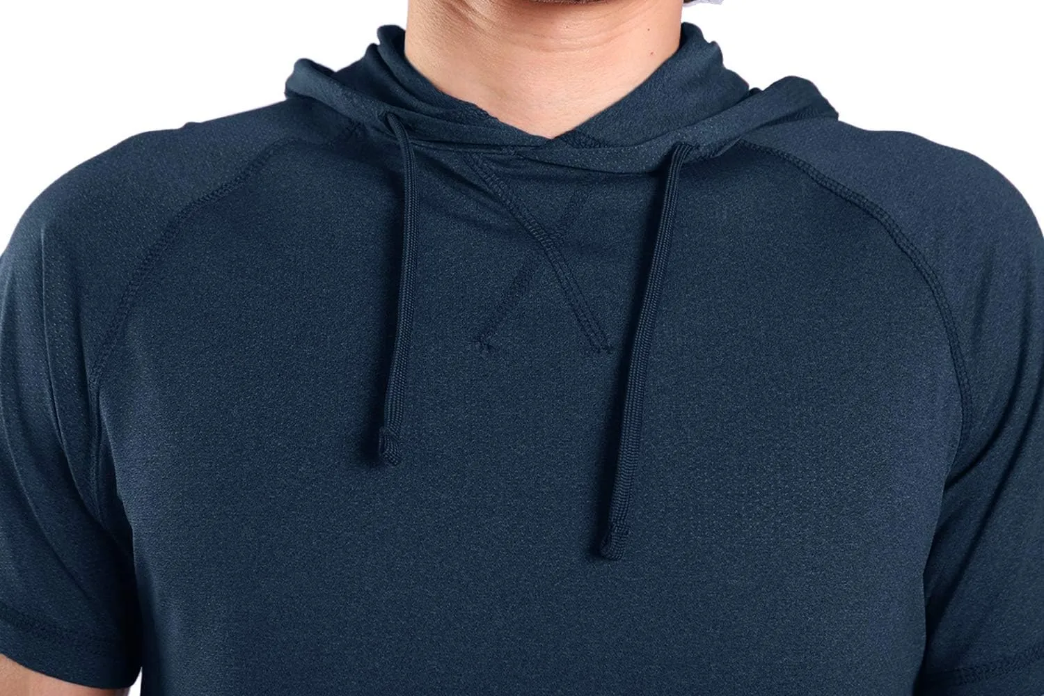 Facitisu Mens Casual Athletic Hoodies Sport Workout Lightweight Quick Dry Mositure Wicking Performance T-Shirt