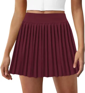 FireSwan Tennis Skirts for Women High Waisted Pleated Skirt with Pockets Shorts Athletic Skort Golf Outfits
