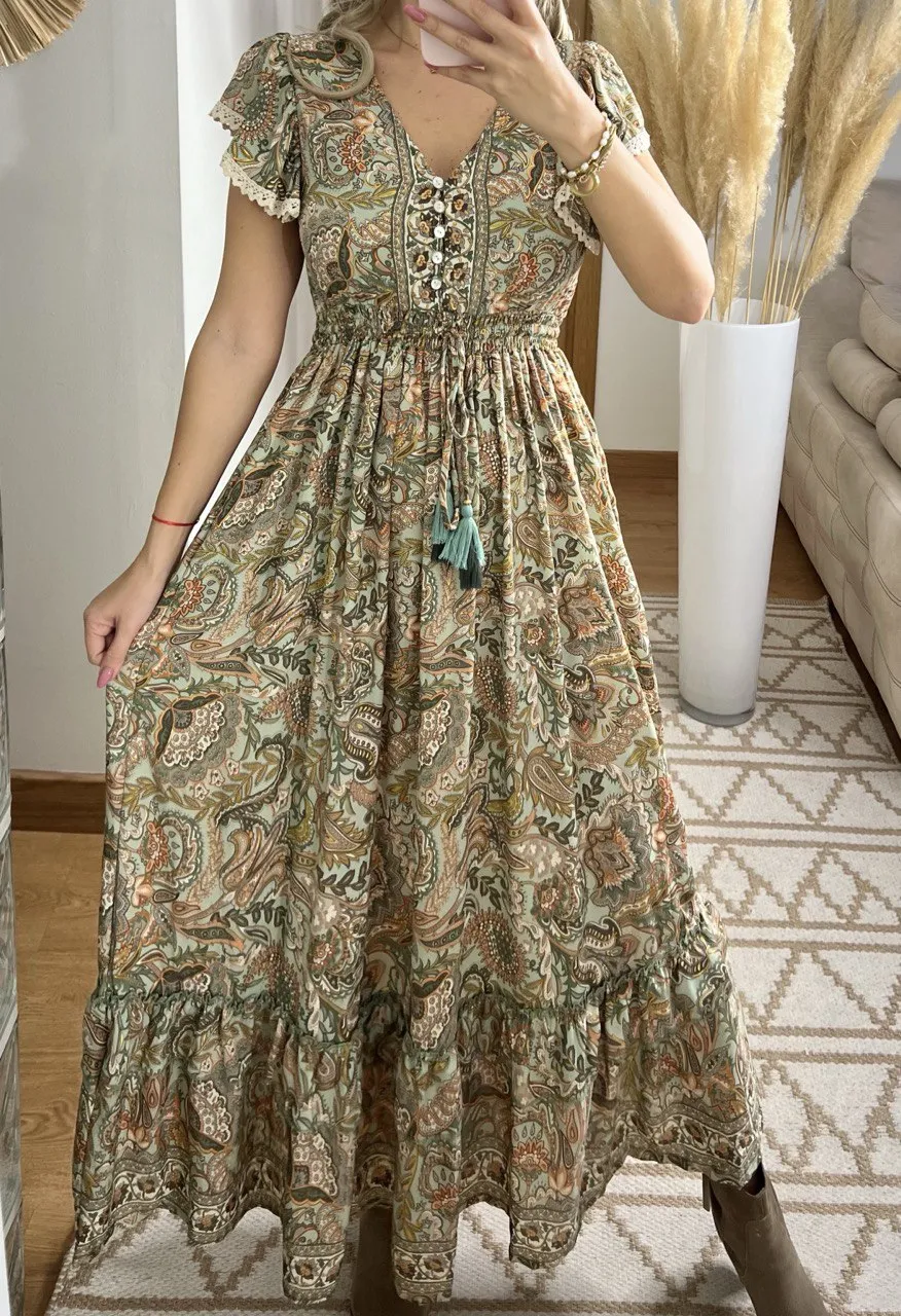 Flower Silk Dress