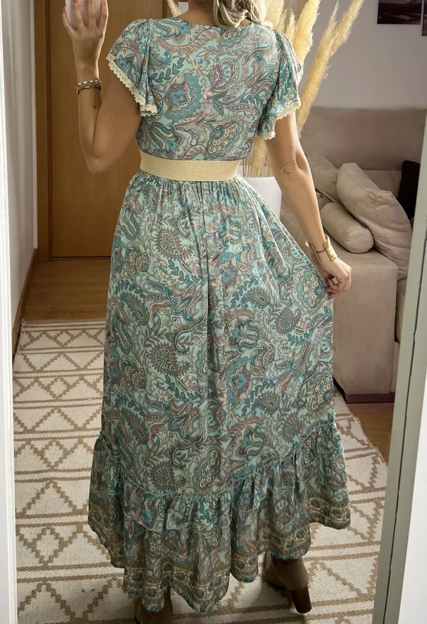 Flower Silk Dress