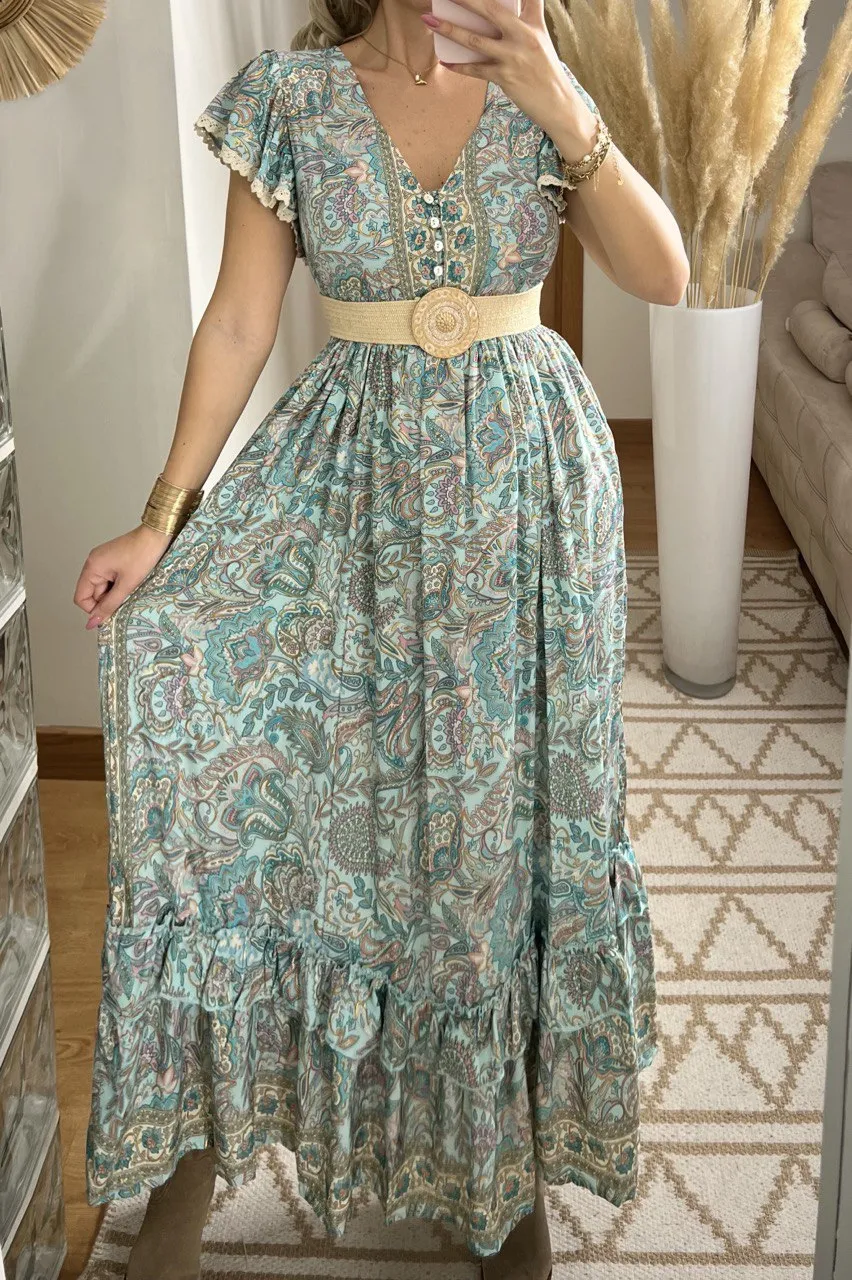 Flower Silk Dress