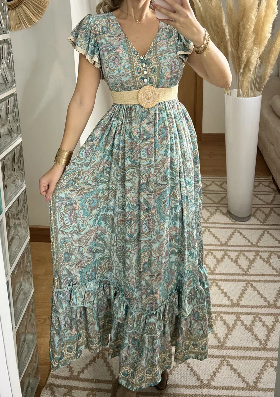 Flower Silk Dress
