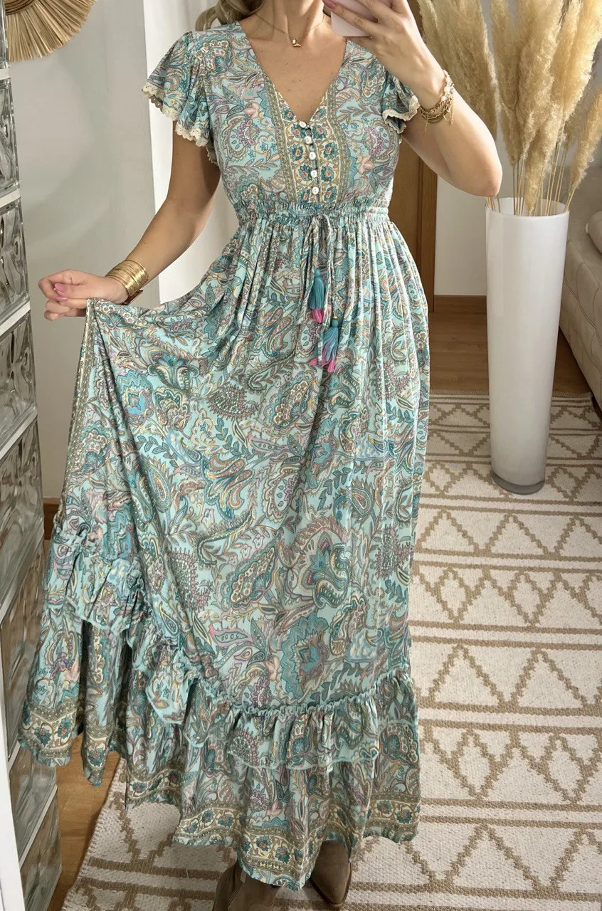 Flower Silk Dress