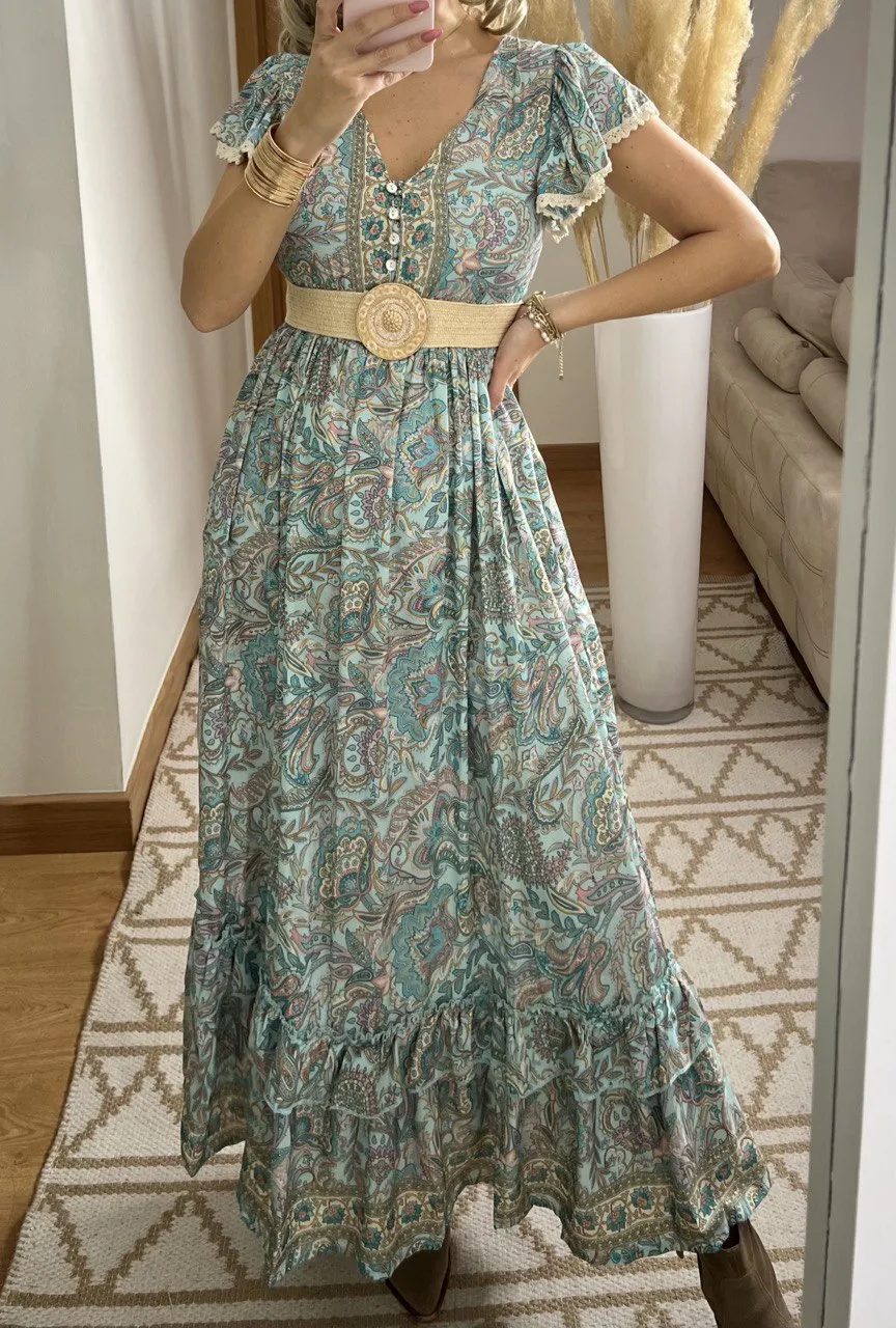 Flower Silk Dress