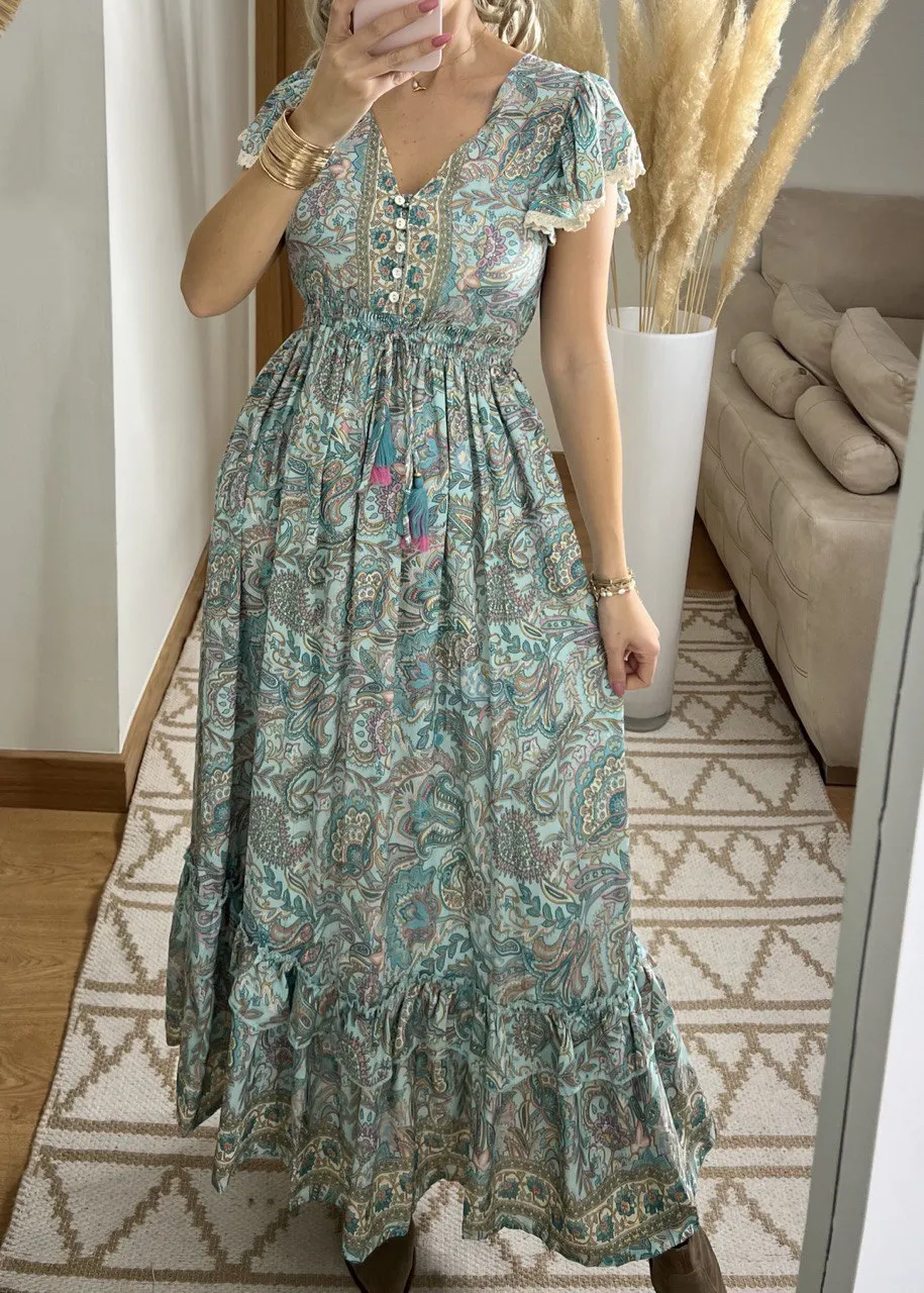 Flower Silk Dress