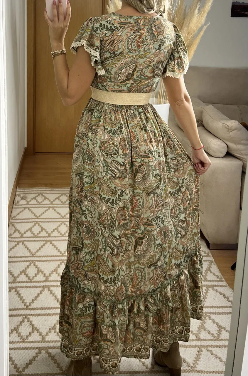 Flower Silk Dress