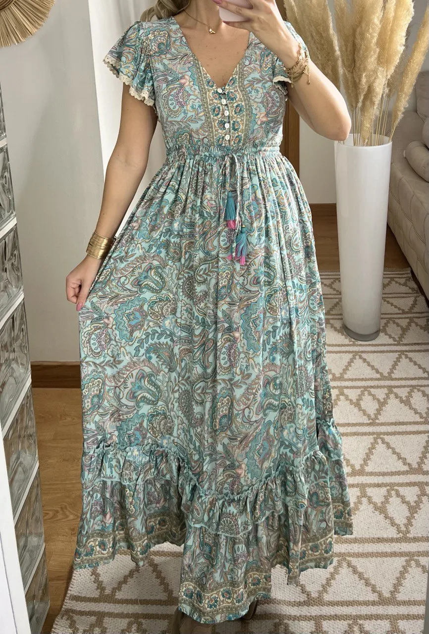 Flower Silk Dress