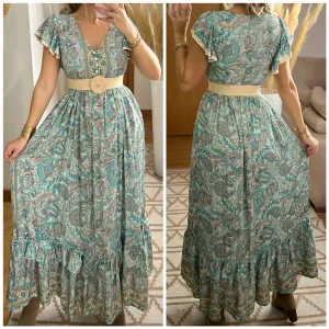 Flower Silk Dress