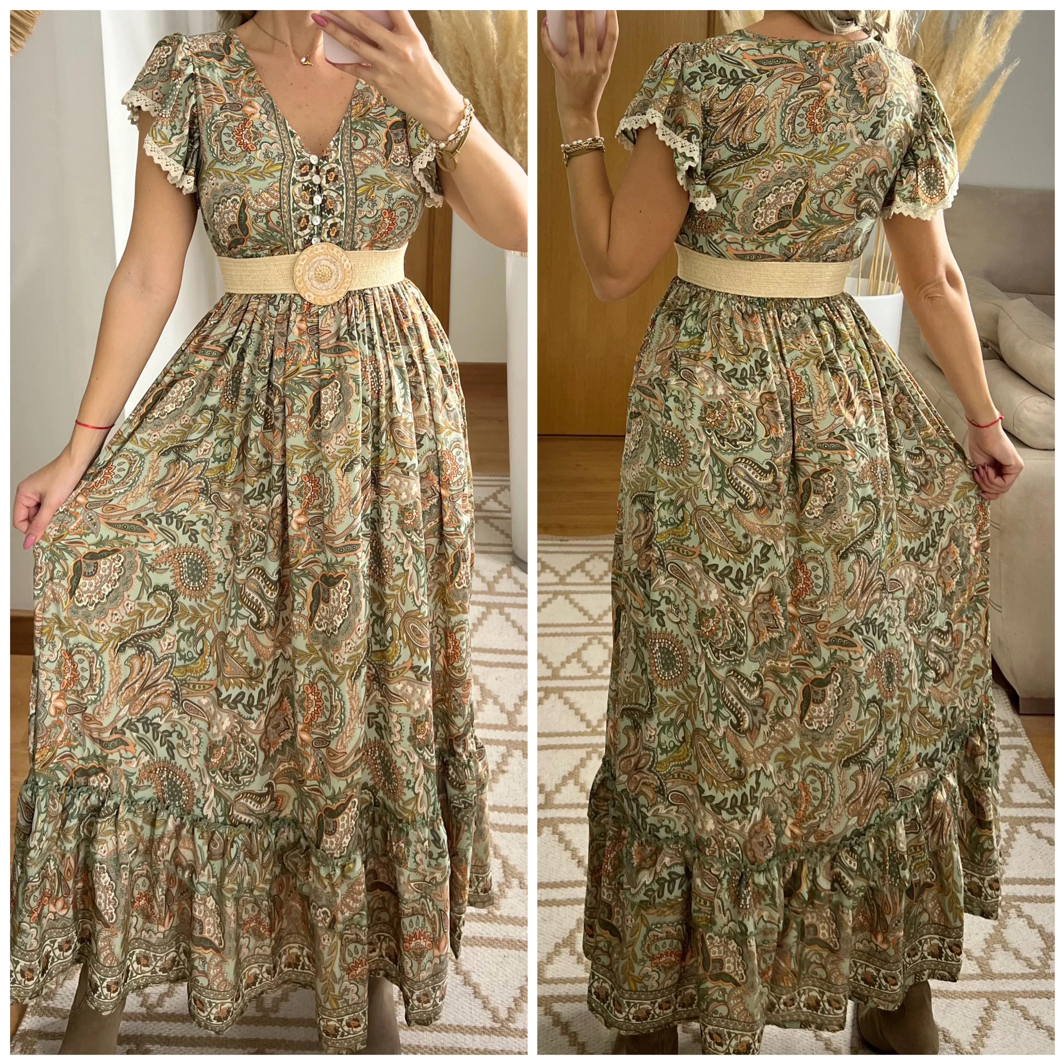 Flower Silk Dress