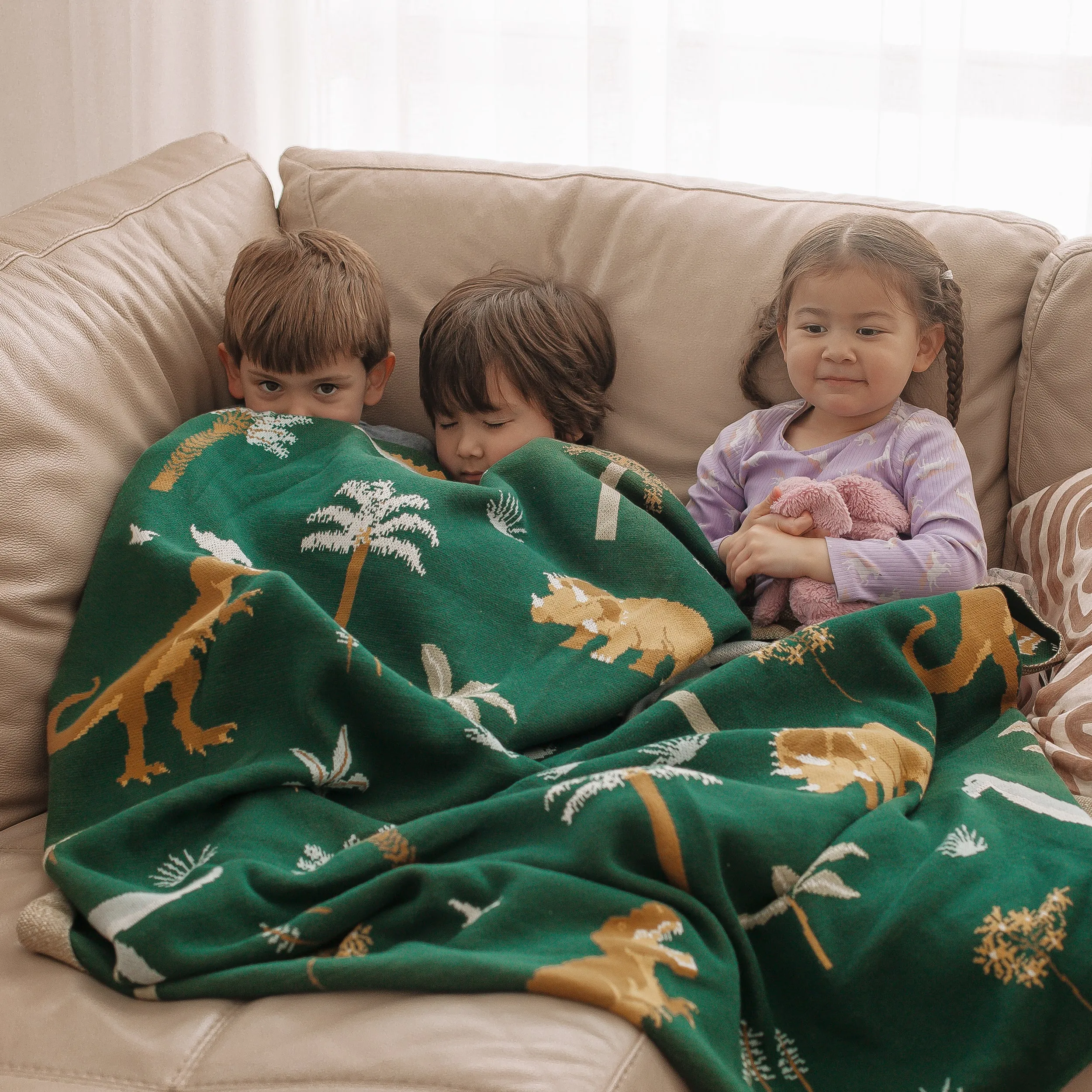 Fox & Fallow - Dinos Throw Blanket