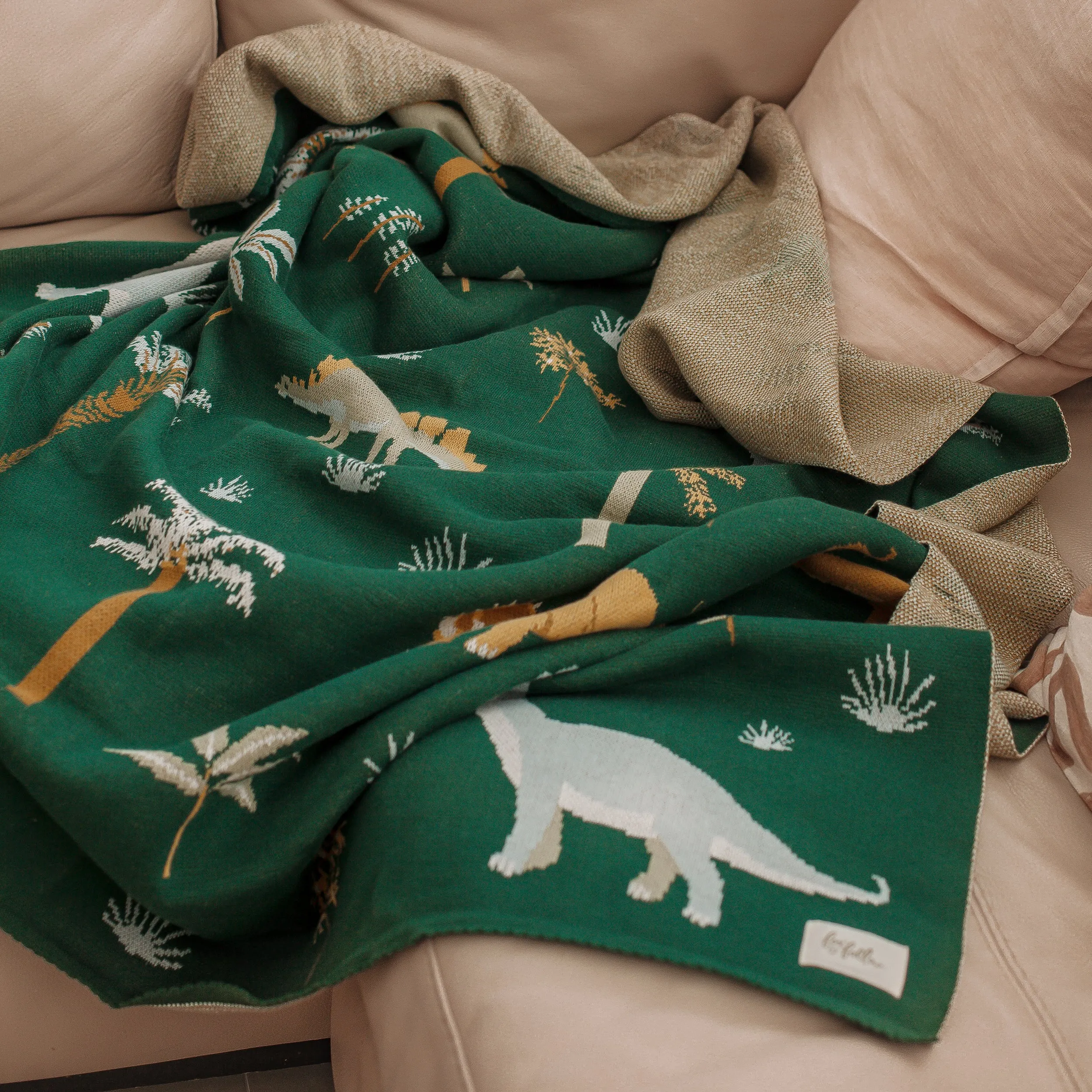 Fox & Fallow - Dinos Throw Blanket
