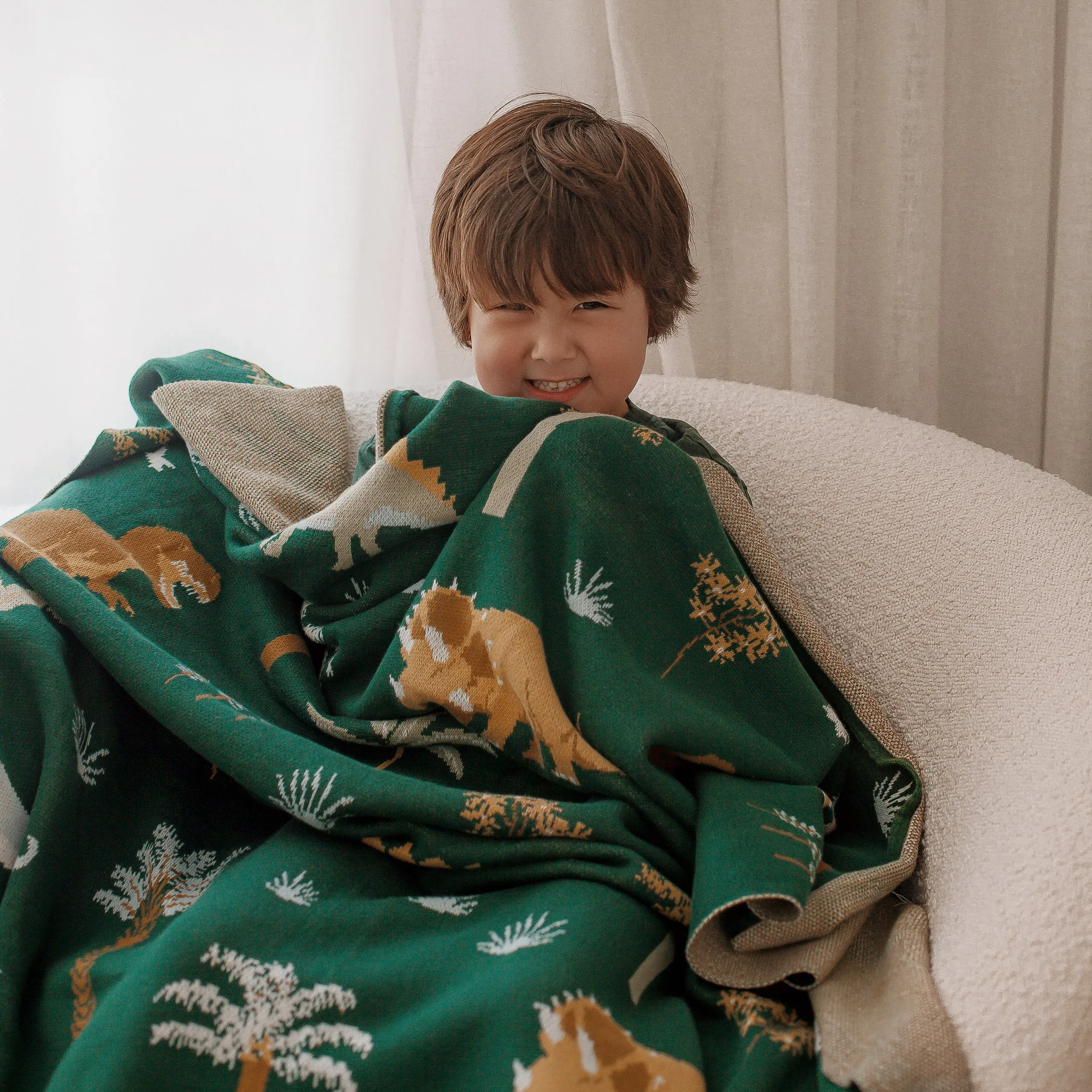 Fox & Fallow - Dinos Throw Blanket