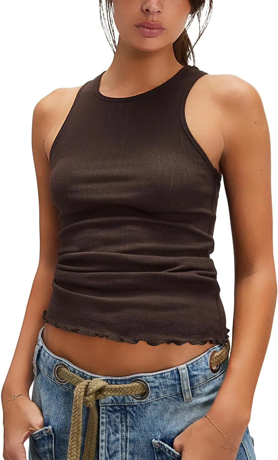 Free People Women's Fresh in Love Tank, Brown