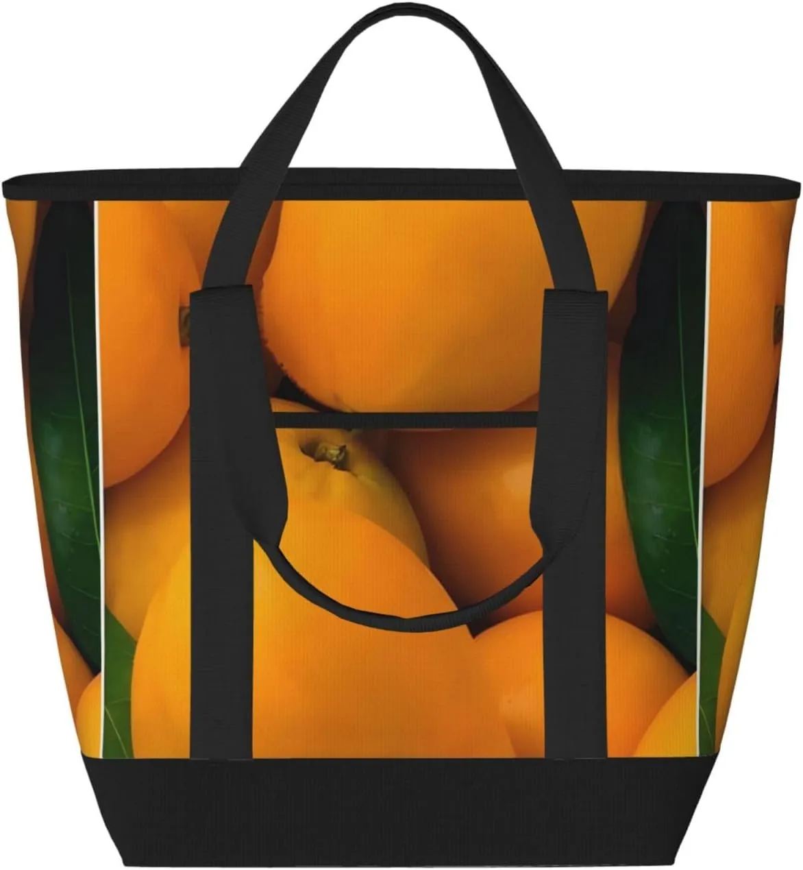 Fresh Mangoes Large Capacity Insulated Shoulder Bag For Picnic Camping Travel Shopping Food Transportation