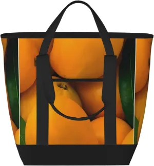 Fresh Mangoes Large Capacity Insulated Shoulder Bag For Picnic Camping Travel Shopping Food Transportation