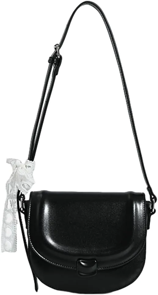 Fresh Solid Color Saddle Bag Summer Casual Cross Body Bag Adjustable Strap Commuter Travel Bags for Women 2025