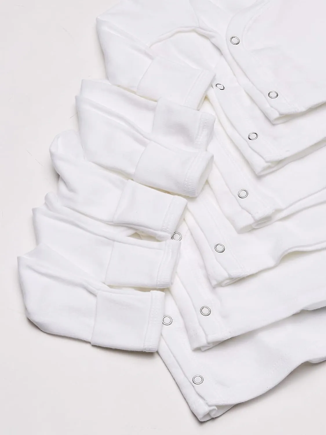 Gerber Baby 6-Pack Long-Sleeve Side-Snap Mitten-Cuff Shirt