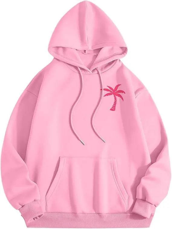 Graphic Hoodies Women Y2k Oversized Sweatshirt Long Sleeve Pullover Sweater Cute Hooded Preppy Top Aesthetic Shirts L/L