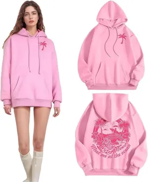 Graphic Hoodies Women Y2k Oversized Sweatshirt Long Sleeve Pullover Sweater Cute Hooded Preppy Top Aesthetic Shirts L/L