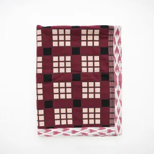 Gregory Parkinson Assamese Blanket : Burgundy Berry
