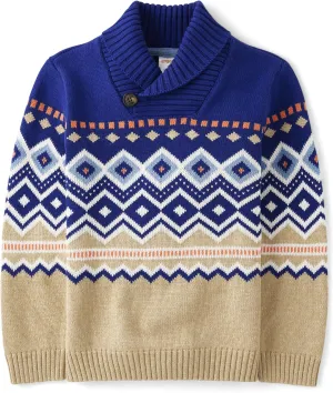 Gymboree Boys and Toddler Long Sleeve Cable Knit Shawl Sweater